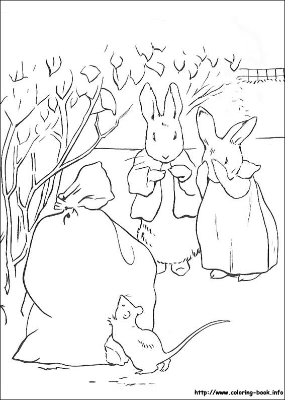 Peter Rabbit coloring picture